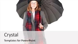  Presentation with girl teens - Slide set with overcoats - portrait of teenage hispter girl background and a white colored foreground