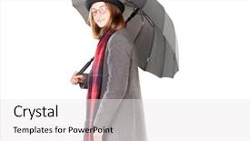  Presentation with teenage girl - Colorful presentation design enhanced with overcoats - portrait of teenage hispter girl backdrop and a  colored foreground