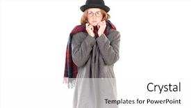  Presentation with teenage girl - PPT layouts enhanced with overcoats - portrait of teenage hispter girl background and a  colored foreground