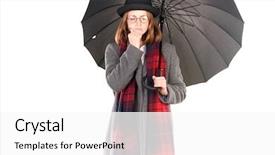  Presentation with girl teens - Audience pleasing slide deck consisting of overcoats - portrait of teenage hispter girl backdrop and a  colored foreground