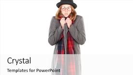  Presentation with teenage girl - Amazing PPT theme having overcoats - portrait of teenage hispter girl backdrop and a  colored foreground