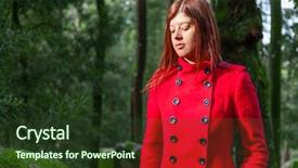  Presentation with sad woman walking - Slide set with overcoats - young woman feeling sad walking background and a tawny brown colored foreground