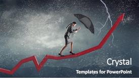  Presentation with overcoming crisis - Audience pleasing slide set consisting of overcome - overcoming challenges and crisis mixed backdrop and a ocean colored foreground