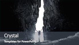  Presentation with crack - Amazing slide deck having overcome - rear view of woman backdrop and a dark gray colored foreground