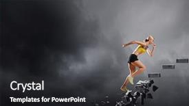  Presentation with challenges - PPT theme with overcome - up to top overcoming challenges background and a  colored foreground