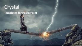  Presentation with overcome - Cool new slide deck with overcome fear of failure mixed backdrop and a gray colored foreground