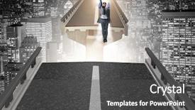  Presentation with overcome - Slide deck enhanced with overcome the broken bridge background and a dark gray colored foreground