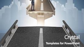  Presentation with broken bridge - PPT layouts enhanced with overcome the broken bridge background and a  colored foreground