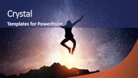  Presentation with overcoming - Cool new slide deck with overcoming life difficulties mixed media backdrop and a navy blue colored foreground