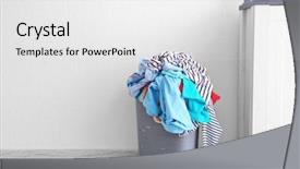  Presentation with dirt dirt texture dirty - Audience pleasing slide deck consisting of overflowing - basket with dirty laundry indoors backdrop and a white colored foreground