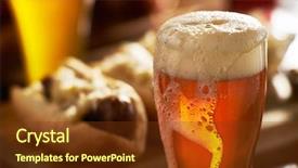  Presentation with beer - Audience pleasing PPT theme consisting of ipa beer with overflowing foamy backdrop and a tawny brown colored foreground