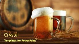  Presentation with beer foam - Cool new slide deck with overflowing-foam-head-from-beer backdrop and a tawny brown colored foreground