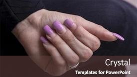  Presentation with manicure - Beautiful slides featuring overgrown-manicure-female-hands backdrop and a tawny brown colored foreground