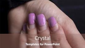  Presentation with correction - PPT layouts featuring overgrown-manicure-female-hands background and a violet colored foreground