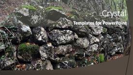  Presentation with masonry - PPT layouts featuring overgrown-remnants-of-ancient-masonry background and a gray colored foreground
