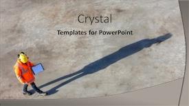  Presentation with building construction - Theme featuring overhead-aerial-view-of-anonymous background and a light gray colored foreground