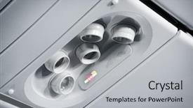  Presentation with aircraft electrical - Slides having overhead console in aircraft background and a light gray colored foreground