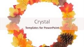  Presentation with leaves flat lay - PPT layouts with overhead-flat-lay-autumn-still background and a lemonade colored foreground