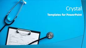  Presentation with registration - PPT theme having overhead-flat-lay-medical-shot background and a light gray colored foreground