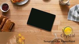  Presentation with breakfast cereal - Cool new theme with overhead-flat-lay-of-digital backdrop and a coral colored foreground