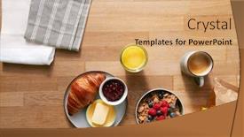  Presentation with breakfast cereal - Audience pleasing slide set consisting of overhead-flat-lay-shot backdrop and a coral colored foreground
