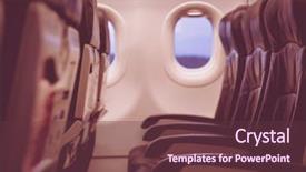  Presentation with cabin - Colorful slide deck enhanced with overhead lines - airplane seats in the cabin backdrop and a tawny brown colored foreground