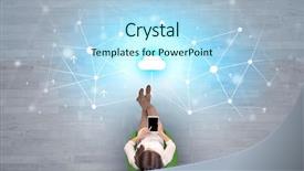  Presentation with hand shake law office - Beautiful slide deck featuring overhead lines - woman sitting comfortable backdrop and a light blue colored foreground