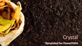  Presentation with composting - Presentation with overhead-of-bag-of-organic background and a wine colored foreground