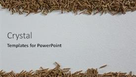  Presentation with cereal - Beautiful PPT theme featuring overhead of cereal bran sticks backdrop and a light gray colored foreground