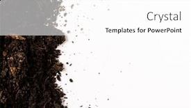  Presentation with dark space - Presentation enhanced with overhead-of-dark-soil background and a white colored foreground