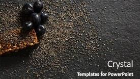  Presentation with granola - Theme consisting of overhead-of-granola-bar background and a dark gray colored foreground