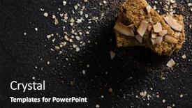  Presentation with granola - Colorful PPT theme enhanced with overhead of granola bars backdrop and a black colored foreground