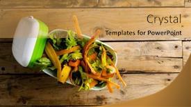  Presentation with composting - Presentation design featuring overhead-of-organic-fruit background and a yellow colored foreground