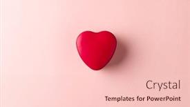  Presentation with romance pink - Presentation theme featuring overhead-of-red-heart-shaped background and a lemonade colored foreground