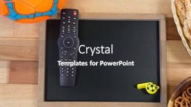  Presentation with whistle - PPT layouts consisting of overhead-of-snacks-football-whistle background and a dark gray colored foreground