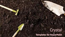  Presentation with dark space - PPT layouts consisting of overhead-of-trowel-and-miniature background and a wine colored foreground