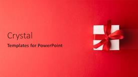  Presentation with love romance - PPT layouts featuring overhead-of-white-gift-box background and a red colored foreground