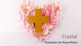  Presentation with cross love - PPT layouts having overhead-of-yellow-christian-cross background and a lemonade colored foreground