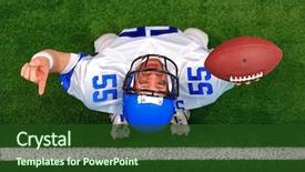  Presentation with team celebration - Beautiful theme featuring overhead photo of an american backdrop and a tawny brown colored foreground