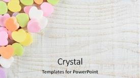 Presentation with frame pink - Presentation theme enhanced with pastel candy valentine's hearts background and a light gray colored foreground