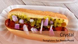  Presentation with wood rustic - Slide set having overhead shot of a hot background and a coral colored foreground