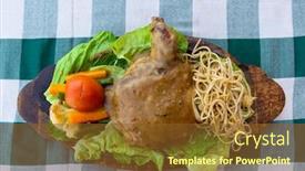  Presentation with chicken - Amazing slide deck having overhead-shot-of-a-nepalese backdrop and a tawny brown colored foreground