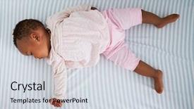  Presentation with sleeping baby - Amazing presentation theme having overhead shot of baby girl backdrop and a sky blue colored foreground
