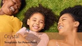  Presentation with generation - Theme consisting of overhead-shot-of-smiling-multi background and a coral colored foreground