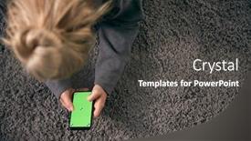  Presentation with green screen - Beautiful theme featuring overhead-shot-of-woman-looking backdrop and a dark gray colored foreground