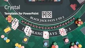  Presentation with black jack - Slide set with overhead-view-of-a-casino background and a dark gray colored foreground