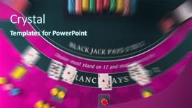  Presentation with casino black jack - Audience pleasing presentation theme consisting of overhead-view-of-a-casino backdrop and a tawny brown colored foreground