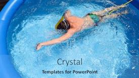  Presentation with swimming pool - Audience pleasing slide deck consisting of overhead-view-of-a-teenage backdrop and a light blue colored foreground