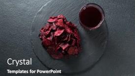  Presentation with beetroot - PPT theme consisting of overhead-view-of-beetroot background and a dark gray colored foreground