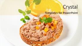  Presentation with spread - Slide set featuring overhead-view-of-bread background and a yellow colored foreground